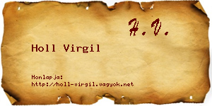 Holl Virgil névjegykártya